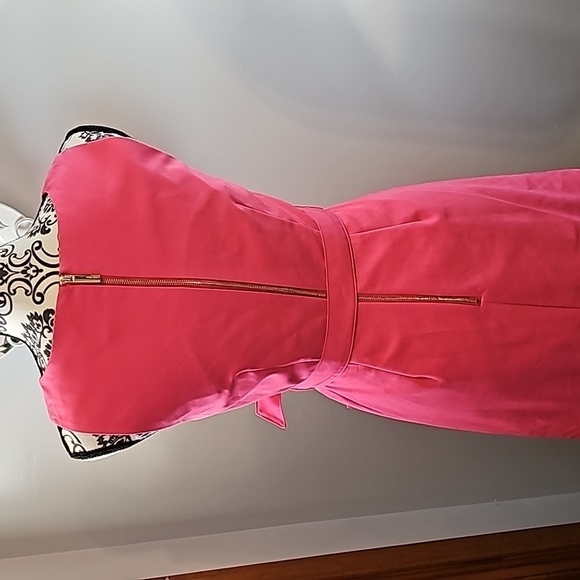 Calvin Klein faux wrap ruffle hem sz 2 pink dress Easter Spring - Picture 7 of 11